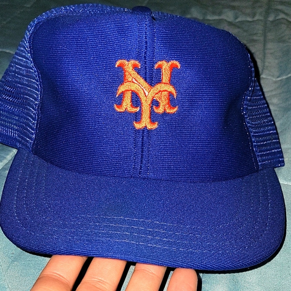 Vintage Mets MLB Embroidered Snapback Cap 80s 90s Made In Usa